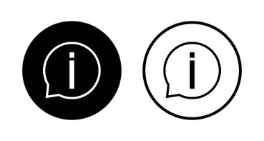 Bilgi simgesi logo tasarımı. İmza ve sembol hakkında. soru işareti simgesi