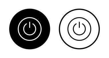 Güç simgesi logosu tasarımı. Güç Anahtarı işareti ve sembolü. Elektrik gücü.