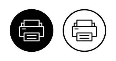 Simge logo tasarımını yazdır. yazıcı işareti ve sembol