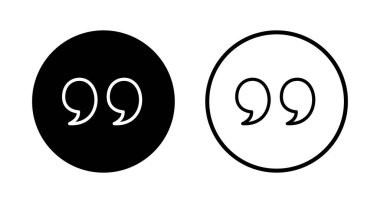 Alıntı simgesi logo tasarımı. Tırnak işareti ve sembol