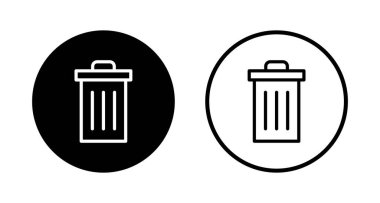 Çöp simgesi logosu tasarımı. Çöp kutusu simgesi. İşareti ve sembolü sil.