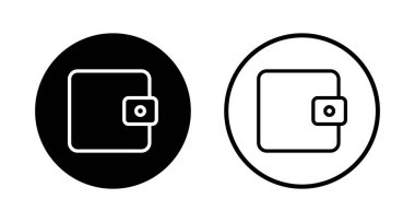 Cüzdan simgesi logosu tasarımı. cüzdan işareti ve sembol