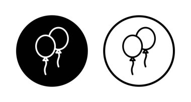 Balon simgesi logosu tasarımı. Parti balonu işareti ve sembolü