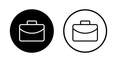 Evrak çantası simgesi logosu tasarımı. Bavul işareti ve sembol. bagaj sembolü.