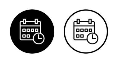 Takvim simgesi logo tasarımı. Takvim işareti ve sembol. Simge simgesini ayarla