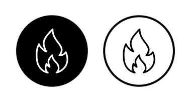 Ateş simgesi logosu tasarımı. ateş işareti ve sembol
