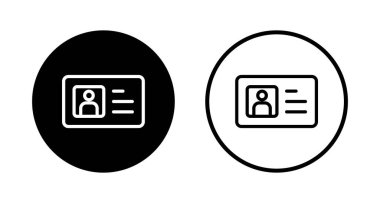 Lisans simgesi logo tasarımı. Kimlik kartı simgesi. Sürücü ehliyeti, personel kimlik kartı 