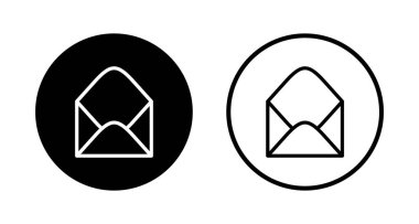 Posta simgesi logosu tasarımı. e-posta işareti ve sembol. E- posta simgesi. Zarf simgesi