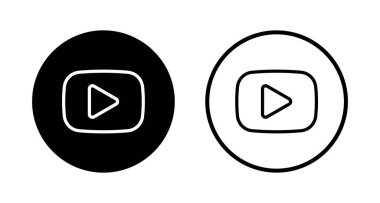 Simge logosu tasarımını oynat. Düğme işareti ve sembolü çal