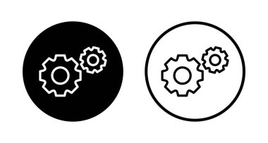 Simge logo tasarımı ayarlanıyor. İşaret ve sembol. Vites İşareti