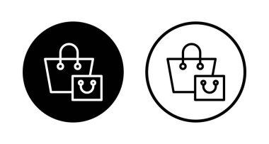 Alışveriş çantası simgesi logosu tasarımı. Alışveriş işareti ve sembol