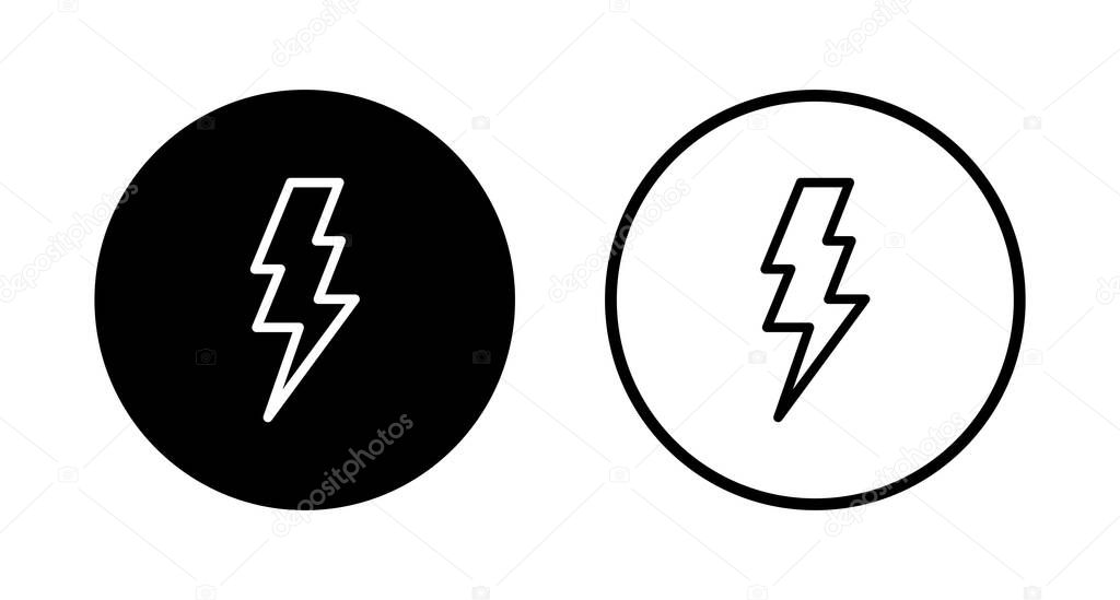Lightning icon logo design. electric sign and symbol. power icon. energy sign