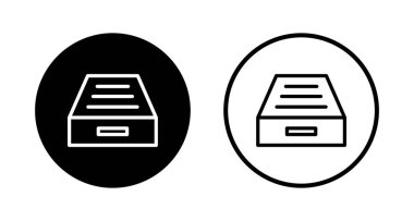 Dizin simgesi logo tasarımını arşivle. Belge vektör simgesi. Depolama simgesini arşivle.