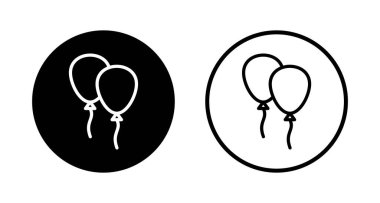 Balon simgesi logosu tasarımı. Parti balonu işareti ve sembolü