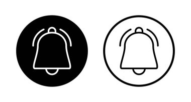 Bell simgesi logosu tasarımı. Web sitesi tasarımı için uyarı işareti ve sembol