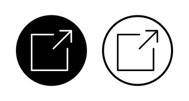 Dış bağlantı simgesi logo tasarımı. bağlantı işareti ve sembol. hiper bağlantı sembolü