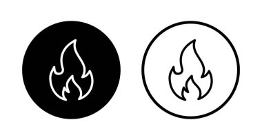 Ateş simgesi logosu tasarımı. ateş işareti ve sembol