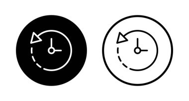 Tarih simgesi logosu tasarımı. Son olay geçmişi işareti ve simgesi