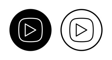 Simge logosu tasarımını oynat. Düğme işareti ve sembolü çal