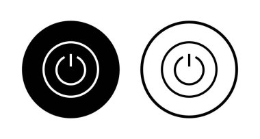 Güç simgesi logosu tasarımı. Güç Anahtarı işareti ve sembolü. Elektrik gücü.