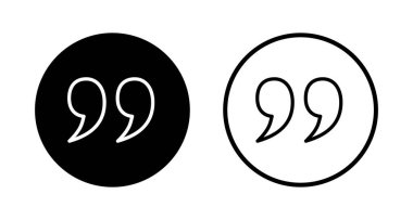 Alıntı simgesi logo tasarımı. Tırnak işareti ve sembol