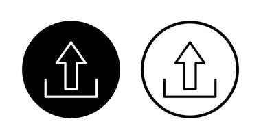 Simge logo tasarımı yükle. veri işareti ve sembolü yükle