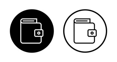 Cüzdan simgesi logosu tasarımı. cüzdan işareti ve sembol