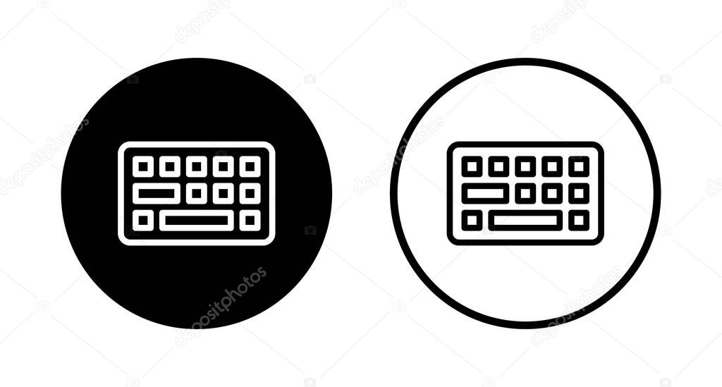 Keyboard icon logo design. keyboard sign and symbol