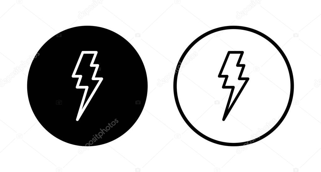 Lightning icon logo design. electric sign and symbol. power icon. energy sign