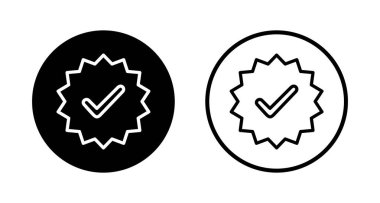 Onaylanmış simge logosu tasarımı. Onaylanmış Madalya Simgesi