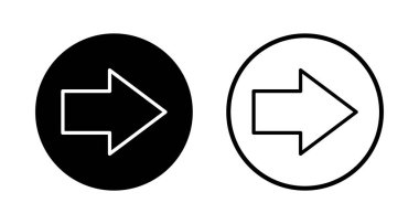 Ok simgesi logosu tasarımı. Web tasarımı için ok işareti ve sembol.