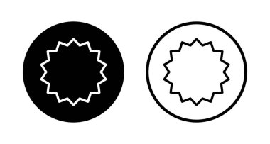 Rozet simgesi logosu tasarımı. Ödül ikon vektörü. İşaret ve sembollere ulaşın. Damga