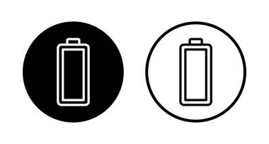 Batarya simgesi logosu tasarımı. Şarj işareti. pil şarj seviyesi