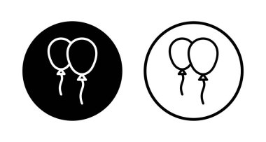 Balon simgesi logosu tasarımı. Parti balonu işareti ve sembolü