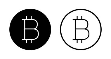 Bitcoin simge logosu tasarımı. Bitcoin işareti ve sembol. ödeme sembolü. şifreleme para birimi logosu