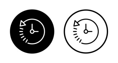 Tarih simgesi logosu tasarımı. Son olay geçmişi işareti ve simgesi