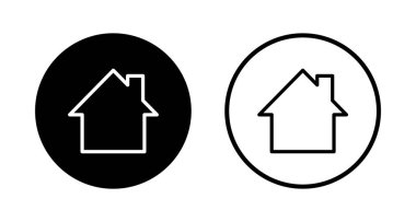 Ev simgesi logosu tasarımı. Ev işareti ve sembol