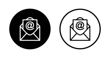 Posta simgesi logosu tasarımı. e-posta işareti ve sembol. E- posta simgesi. Zarf simgesi