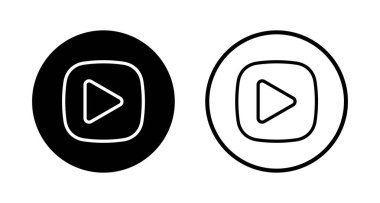 Simge logosu tasarımını oynat. Düğme işareti ve sembolü çal