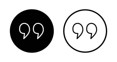 Alıntı simgesi logo tasarımı. Tırnak işareti ve sembol