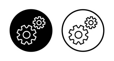 Simge logo tasarımı ayarlanıyor. İşaret ve sembol. Vites İşareti