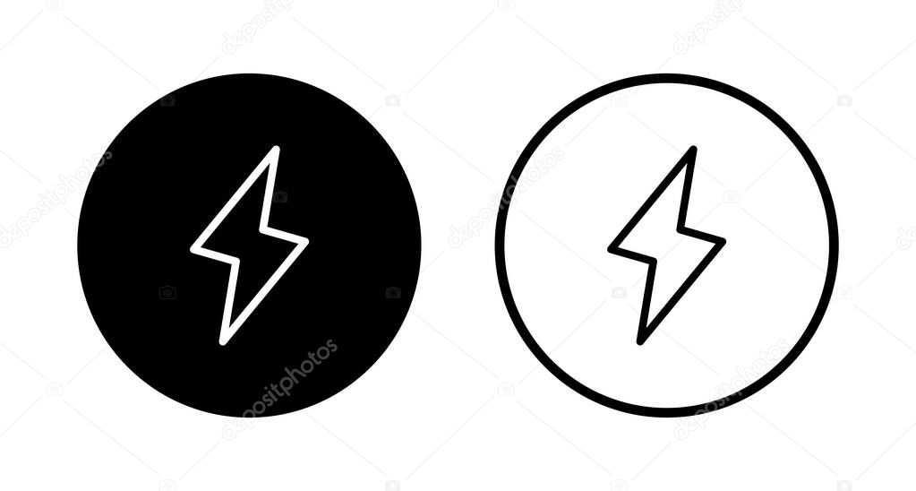 Lightning icon logo design. electric sign and symbol. power icon. energy sign