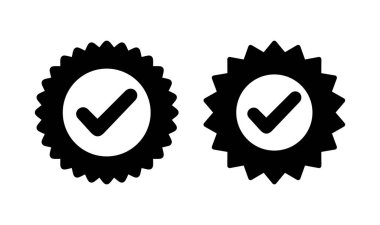 Onaylanmış simge logosu tasarımı. Onaylanmış Madalya Simgesi