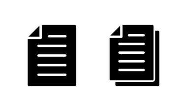 Belge simgesi logo tasarımı. Kağıt ve sembol. Dosya Simgesi