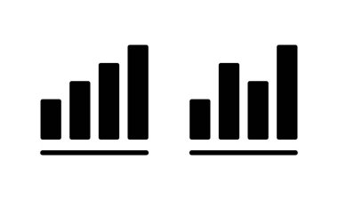 Grafik simgesi logosu dizaynı büyüyor. Çizelge ve sembol. diyagram simgesi