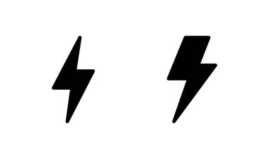Şimşek simgesi logosu tasarımı. Elektrik işareti ve sembol. Güç simgesi. enerji işareti