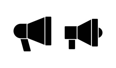 Megafon simgesi logosu tasarımı. Hoparlör işareti ve sembol