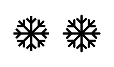 Kar simgesi logosu tasarımı. kar tanesi işareti ve sembol