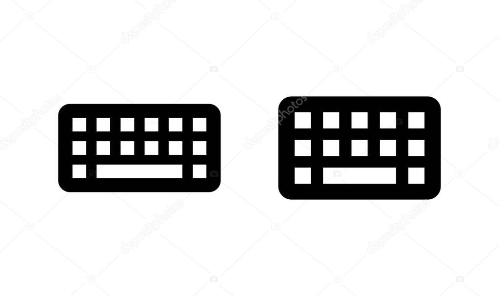 Keyboard icon logo design. keyboard sign and symbol
