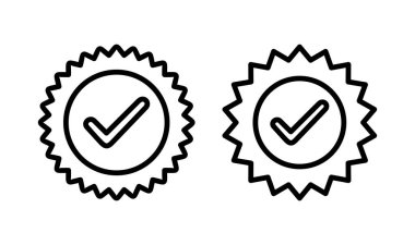 Onaylanmış simge logosu tasarımı. Onaylanmış Madalya Simgesi